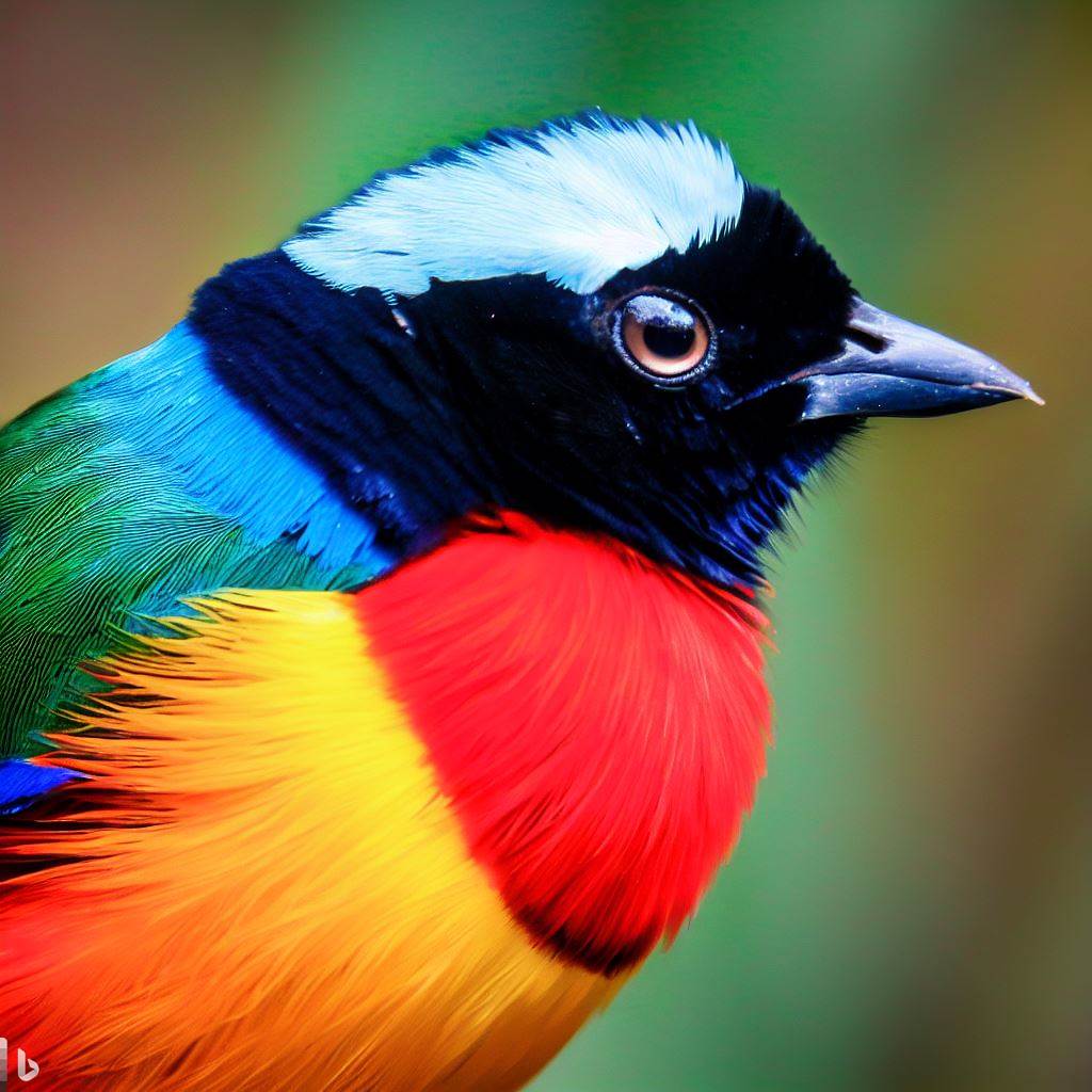 A generated image of a colorful East African bird.